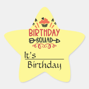 Sticker Étoile Planificateur d'équipe d'anniversaire