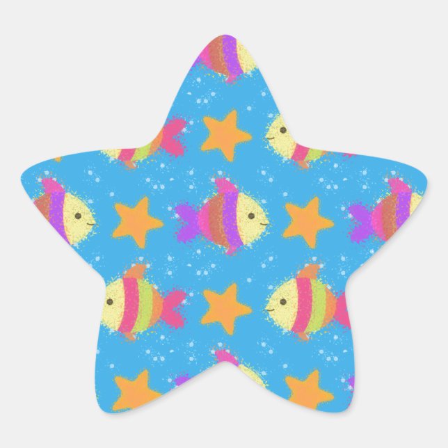 Sticker Étoile Poisson Et Motif D'Épée (Devant)