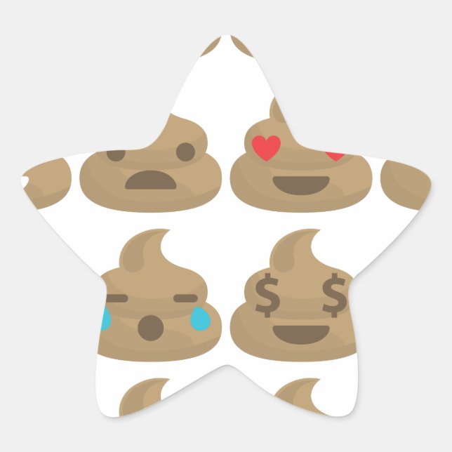 Sticker Étoile poop emojis (Devant)