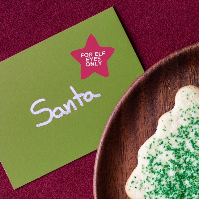 Sticker Étoile Pour les yeux d'elfe seulement Noël (Créateur téléchargé)