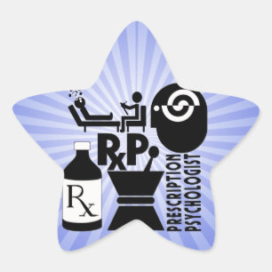Sticker Étoile Psychologue de prescription RxP LOGO