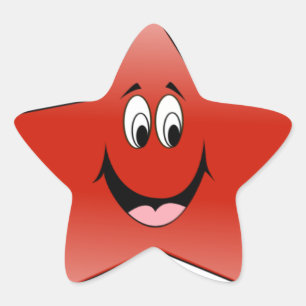 Sticker Étoile Red Happy Star