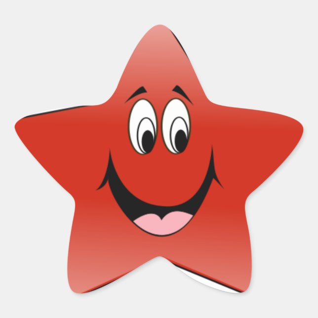 Sticker Étoile Red Happy Star (Devant)