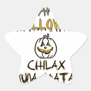 Sticker Étoile Refroidissez et détendez-vous Happy Halloween Coll