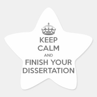 Sticker Étoile Restez calme et terminez votre dissertation