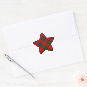 Sticker Étoile Robertson tartson rouge vert plaid