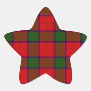 Sticker Étoile Robertson tartson rouge vert plaid