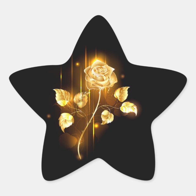 Sticker Étoile Rose d'or ( rose d'or ) (Devant)