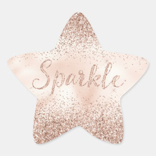 Sticker Étoile Rose rose pâle Parties scintillant étincelante