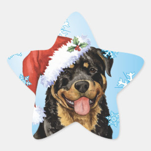 Sticker Étoile Rottweiler heureux de Howlidays