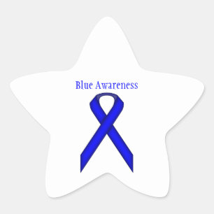 Sticker Étoile Ruban Blue Standard par Kenneth Yoncich