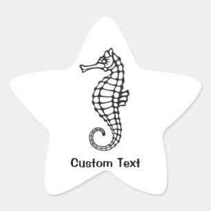 Sticker Étoile Seahorse Black