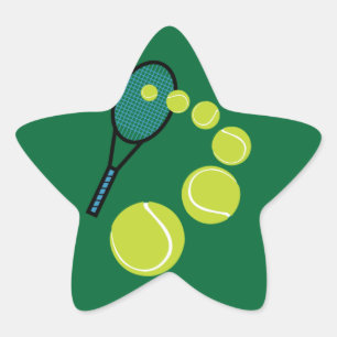 Sticker Étoile SERVEUR DE DIFFÉRENTS DE Tennis