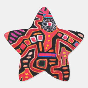 Sticker Étoile Shaman Tribal Indien Cuna Avec Vans