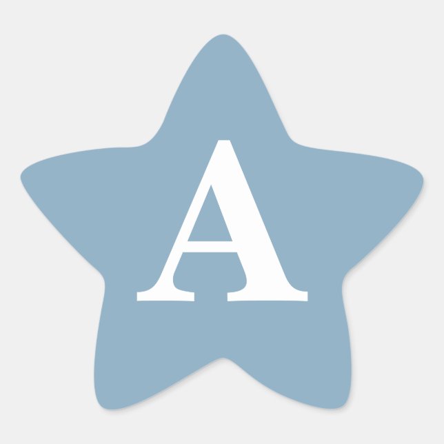 Sticker Étoile Simple douche de mariage bleu poussiéreux avec mon (Devant)