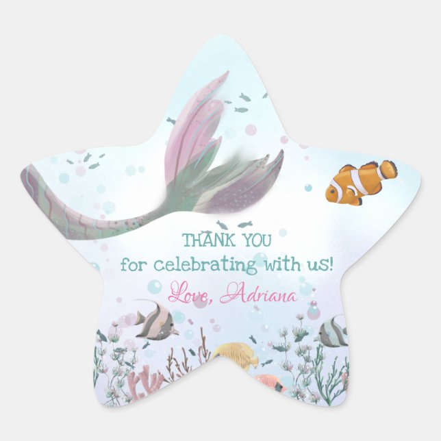 Sticker Étoile Sirène Sous Le Merci De Mer (Devant)