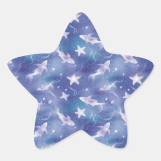 Sticker Étoile Sous l'océan; Requins