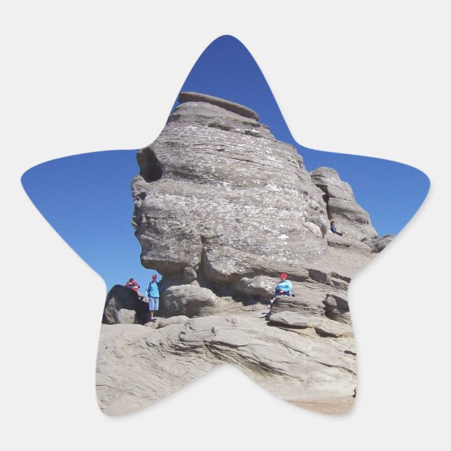 Sticker Étoile Sphinx de Bucegi Mts, Roumanie megalith cool (Devant)
