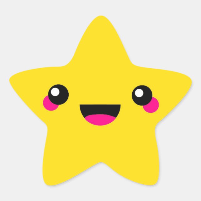 Sticker Étoile Star de Kawaii (Devant)
