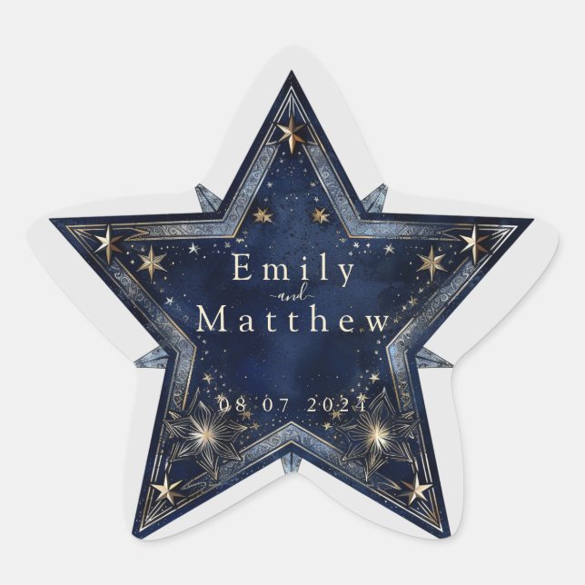 Sticker Étoile Starry Night Romance Mariage (Devant)