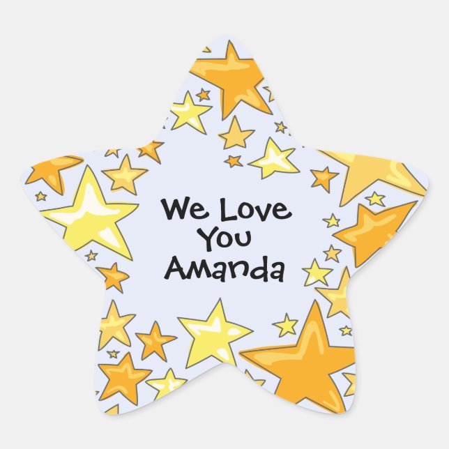 Sticker Étoile Stars sur Stars Lavender (Devant)