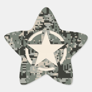Sticker Étoile Stylo Star sur le Camouflage numérique