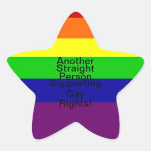 Sticker Étoile Support des droits des homosexuels
