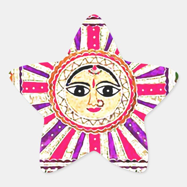 Sticker Étoile Surya Hindu Sun Dieu (Devant)