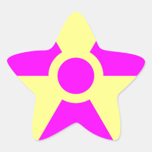 Sticker Étoile Symbole d'avertissement de rayonnement