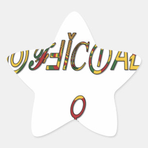 Sticker Étoile Symbole féminin inversé "OFFICIAL" Imprimer