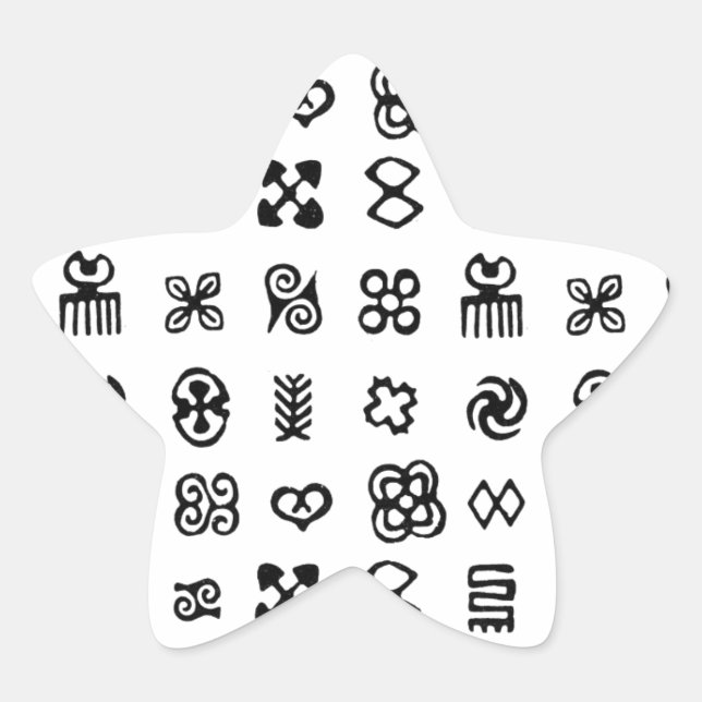 Sticker Étoile Symboles africains Adinkra (Devant)