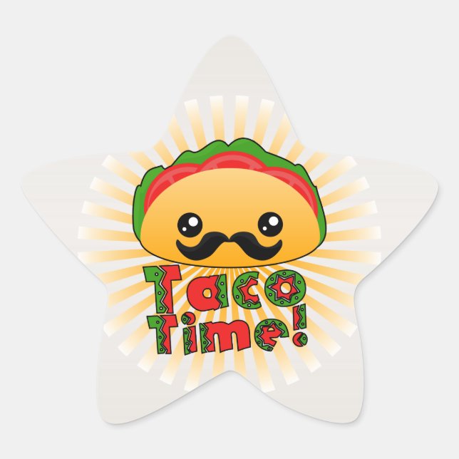 Sticker Étoile Taco Time (Devant)