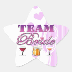 Sticker Étoile Team Bride Drinks Bridesmaiers Mariage Bridal Part