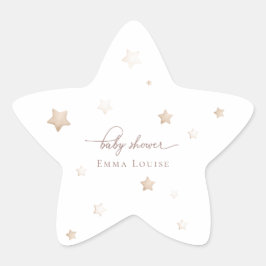 Sticker Étoile Teddy Bear au-dessus du Baby shower neutre de la l