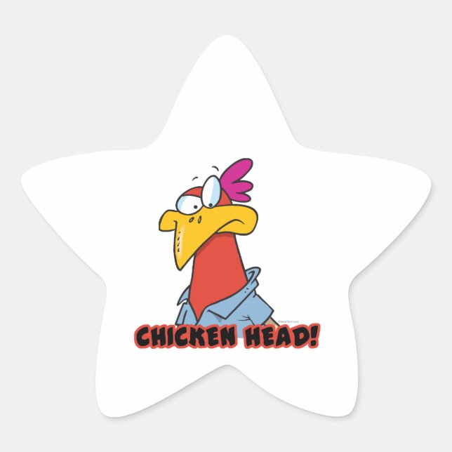 Sticker Étoile Tête de poulet (Devant)