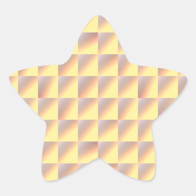 Sticker Étoile Tone-on-tone Squares. (Devant)