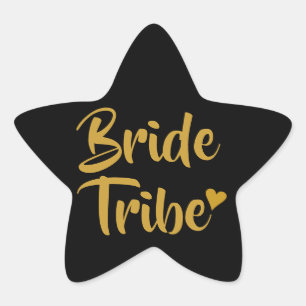 Sticker Étoile Tribu de mariée Cœur en or