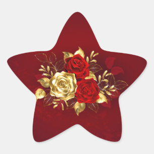 Sticker Étoile Trois Roses de bijoux