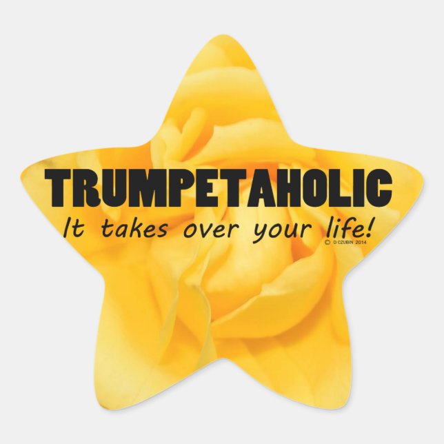 Sticker étoile Trumpetaholic (Devant)