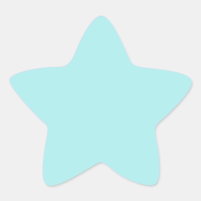 Sticker Étoile Turquoise clair (Devant)