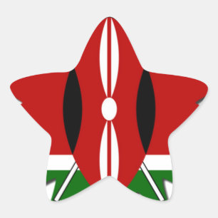 Sticker Étoile Un Motif kenyan dynamique : un art 18 étoiles