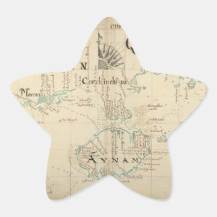 Sticker Étoile Une Authentique Carte Pirate De 1690