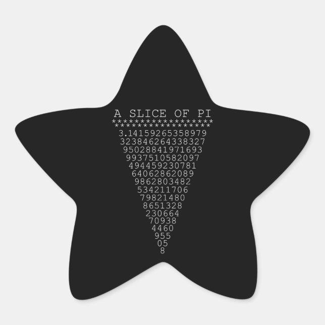 Sticker Étoile Une tranche intelligente de Pi (Devant)