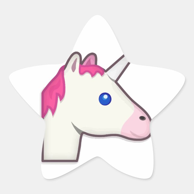 Sticker Étoile unicorne emoji (Devant)