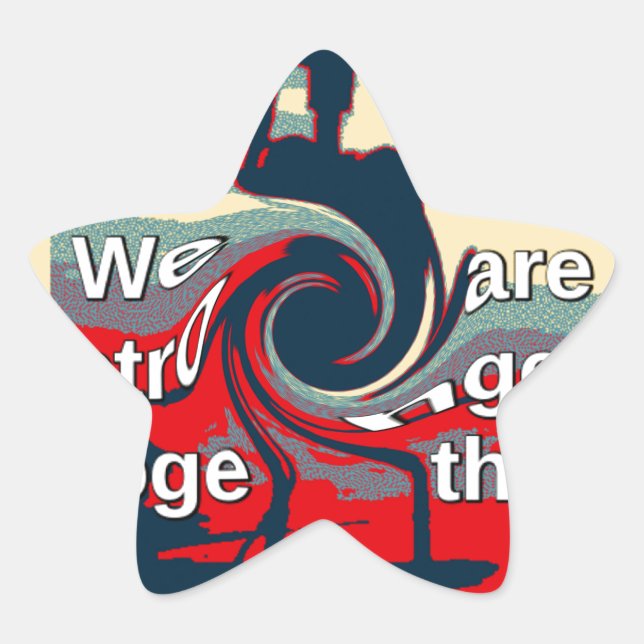 Sticker Étoile USA Change : Un design uni plus fort (Devant)