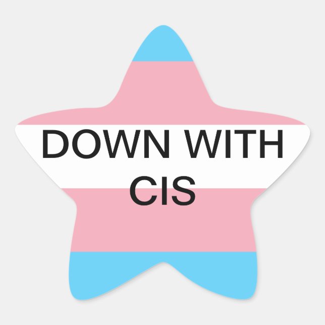 Sticker Étoile vers le bas avec cis (Devant)