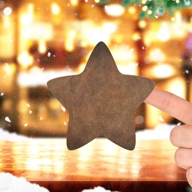 Sticker Étoile Vieux Monde Faux Leather (Créateur téléchargé)