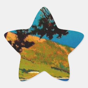 Sticker Étoile Vintage California Coast Travel