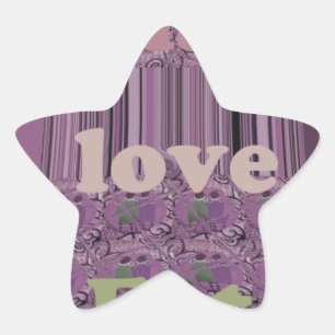 Sticker Étoile Vivre au maximum : Manger, Amour, Jouer Design