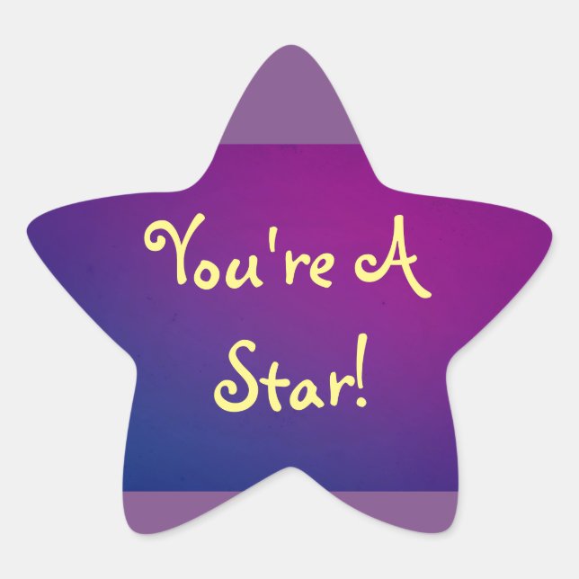 Sticker Étoile Vous êtes une étoile ! (Devant)